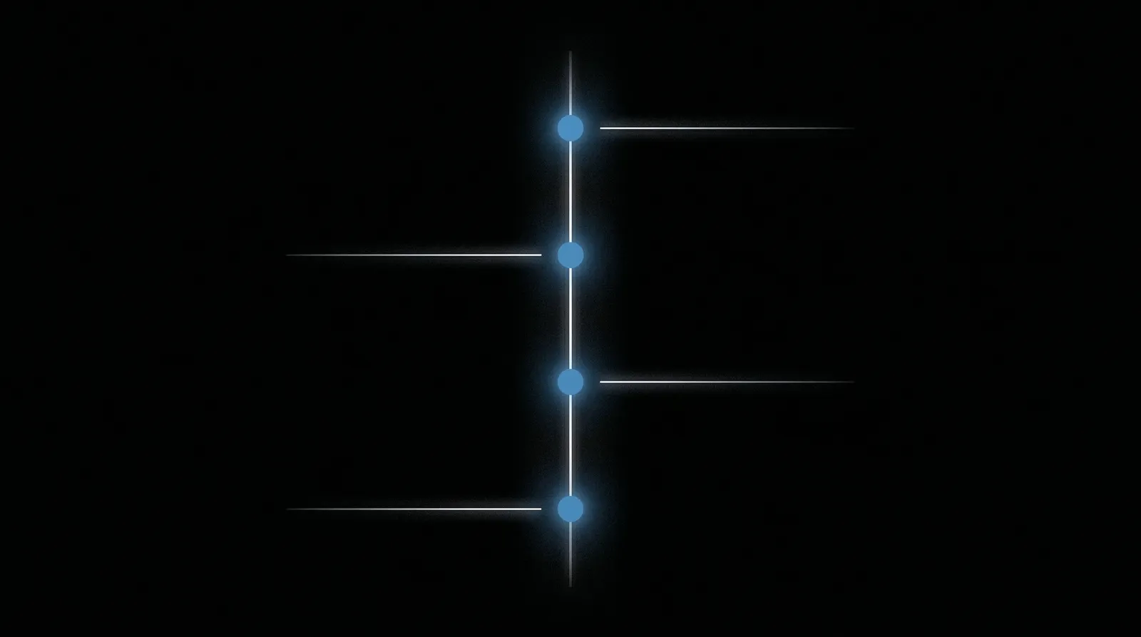 Abstract timeline with glowing appointment dots