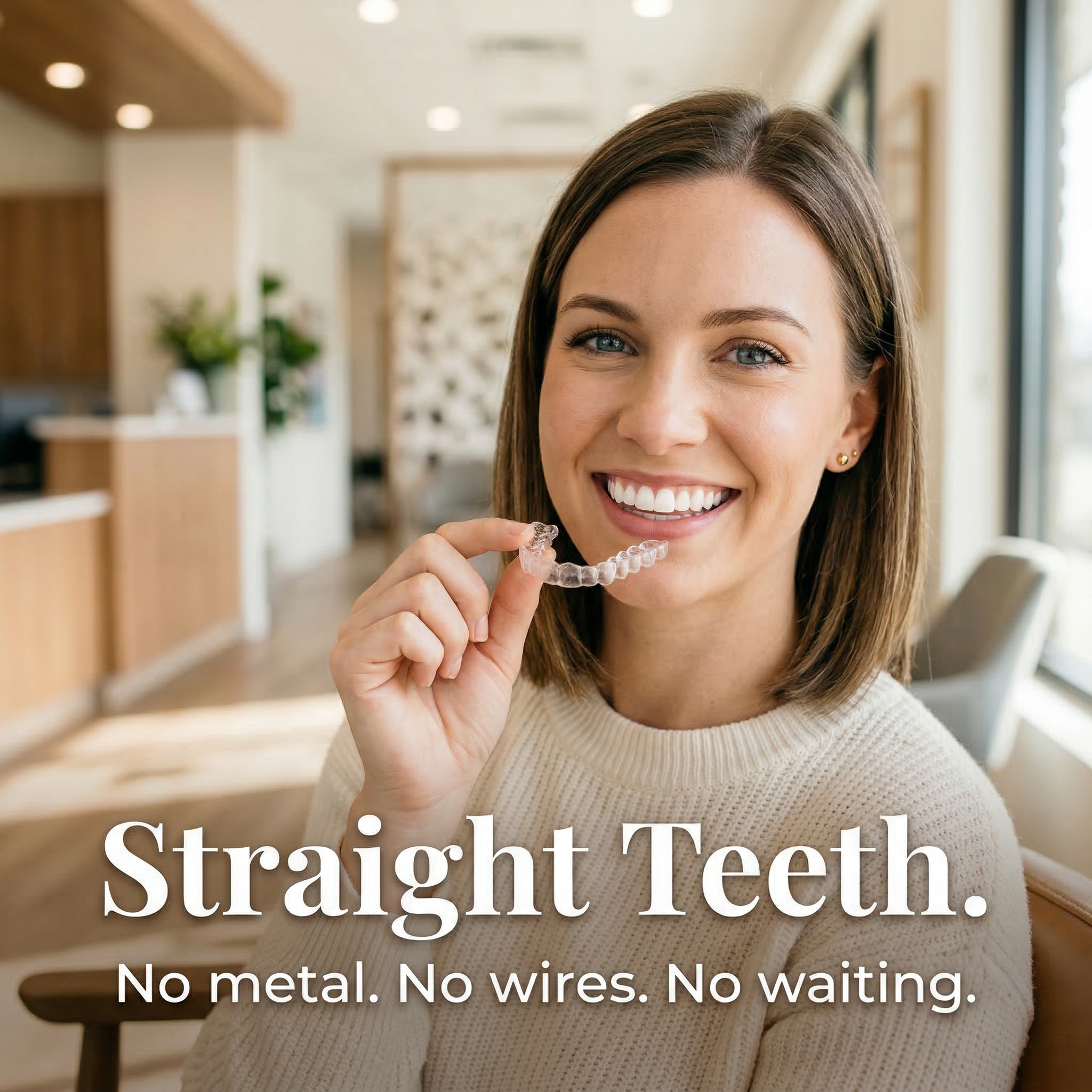 Initial visual concept for dental ad