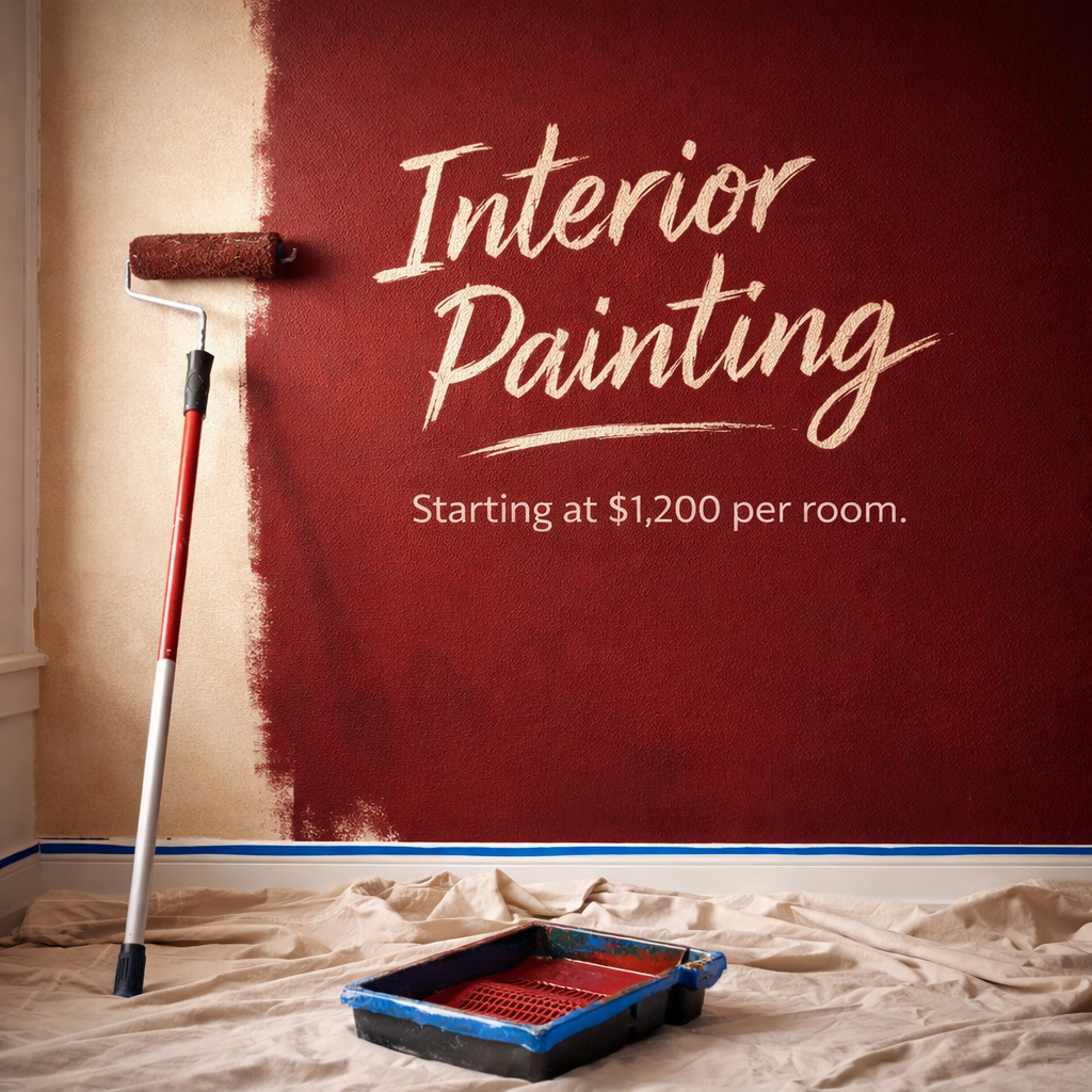 Interior Painting — text painted on wall